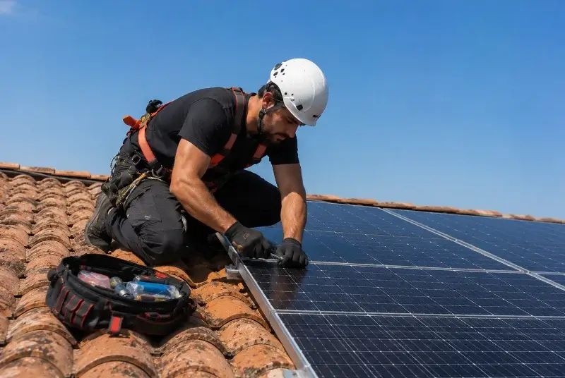 Maintenance et monitoring de panneaux solaires à Groissiat
